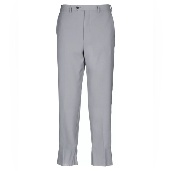 New/Authentic PRADA Wool Cropped Trousers IT54 US44 XXL Grey Flat Front - Picture 1 of 9